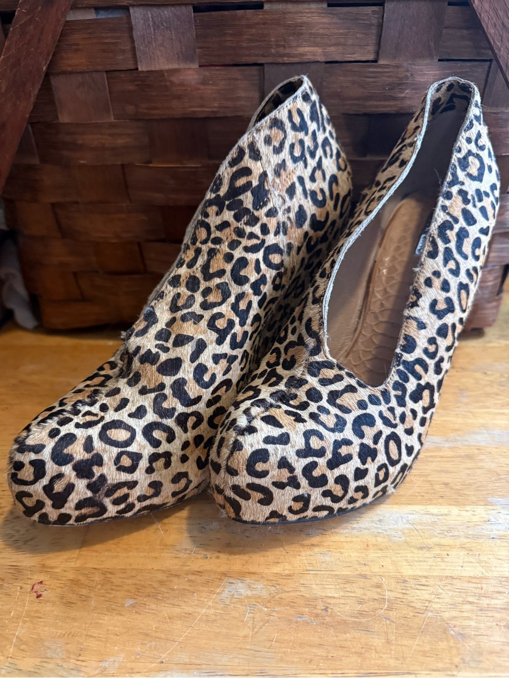 Matiko Leopard Print Women's Platform wedge Pumps - Animal Print Heels 8.5